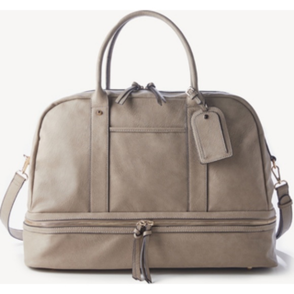 mason faux leather travel satchel